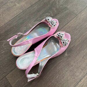 Pink low heels